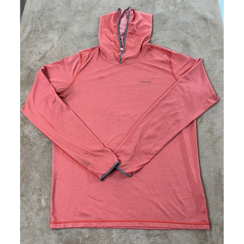 Patagonia Tropic Comfort II Hoody Men's Small Pink Pullover Long Sleeve EUC
